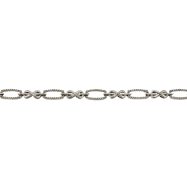 Sterling Silver and .19ct Diamonds Link Bracelet