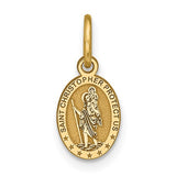 Nespoli Jewelers 10k Yellow Gold Oval St. Christopher Medal