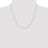 Nespoli Jewelers 10k White Gold 1mm 20 inch Sparkle Singapore Chain