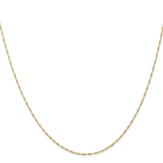 Nespoli Jewelers 10k Yellow Gold 1mm Sparkle Singapore Chain