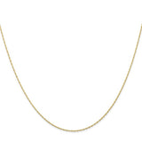 14k Yellow Gold .95mm Sparkle Rope Chain
