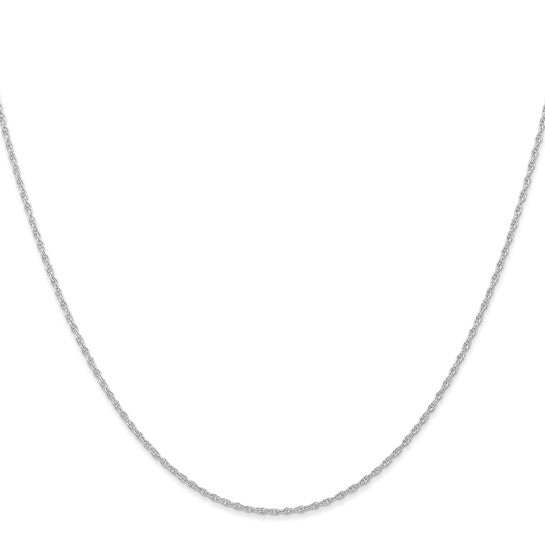 14k White Gold .95mm Sparkle Rope Chain