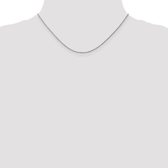 Nespoli Jewelers 10k White Gold .95mm 16 inch Sparkle Rope Chain