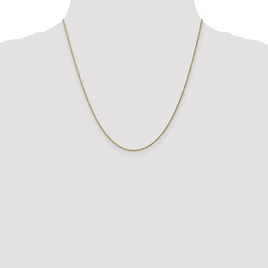 14k Yellow Gold .95mm 20 inch Sparkle Rope Chain