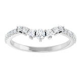 14k Gold .3ct Diamond Contour Wedding Band