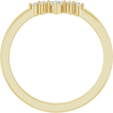 14k Gold .10ct Diamond Contour Wedding Band