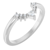 14k Gold .10ct Diamond Contour Wedding Band