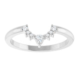 14k Gold .10ct Diamond Contour Wedding Band