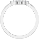 14k Gold .10ct Diamond Contour Wedding Band
