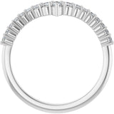 14k Gold .25ct Diamond Contour Wedding Band