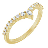 14k Gold .25ct Diamond Contour Wedding Band