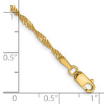 Leslie 7 Inch 14k Yellow Gold Singapore Bracelet