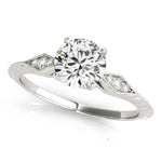 Nespoli Jewelers 14k Gold Round Solitaire Engagement Ring With Hidden Halo
