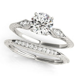 Nespoli Jewelers 14k Gold Round Solitaire Engagement Ring With Hidden Halo