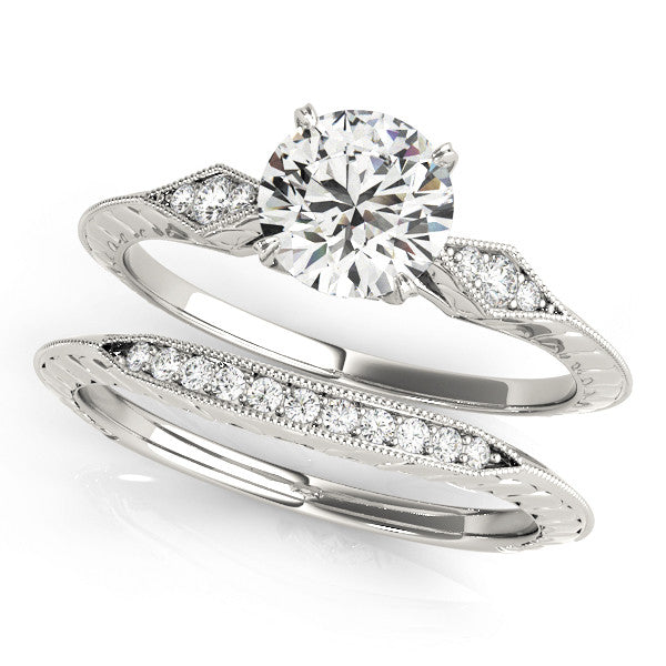 Nespoli Jewelers 14k Gold Round Solitaire Engagement Ring With Hidden Halo