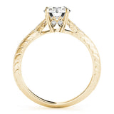 Nespoli Jewelers 14k Gold Round Solitaire Engagement Ring With Hidden Halo