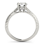 Nespoli Jewelers 14k Gold Round Solitaire Engagement Ring With Hidden Halo