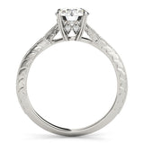 Nespoli Jewelers 14k Gold Round Solitaire Engagement Ring With Hidden Halo
