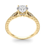 Nespoli Jewelers 14k Gold Round Solitaire Engagement Ring With Hidden Halo