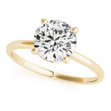 Round Hidden Halo Engagement Ring