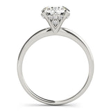 Round Hidden Halo Engagement Ring