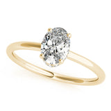 14k Gold Hidden Halo Oval Cut Engagement Ring