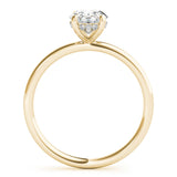14k Gold Hidden Halo Oval Cut Engagement Ring