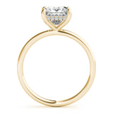 14k Gold Princess Cut Diamond Hidden Halo Engagement Ring
