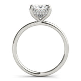 14k Gold Princess Cut Diamond Hidden Halo Engagement Ring
