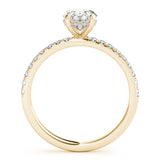 14k Gold Hidden Halo Oval Cut Engagement Ring
