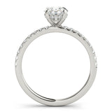 14k Gold Hidden Halo Oval Cut Engagement Ring