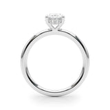 14k Gold Hidden Halo Oval Cut Engagement Ring