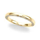 14k Gold Hidden Diamonds Wedding Band