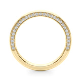 14k Gold Hidden Diamonds Wedding Band