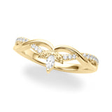 Nature Inspired Marquise Diamond Wedding Band