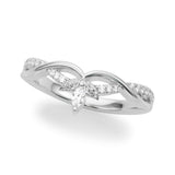 Nature Inspired Marquise Diamond Wedding Band