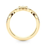 Nature Inspired Marquise Diamond Wedding Band