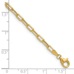 Leslie 7 inch 14k 3.0mm Semi-Solid Beveled Paperclip Bracelet