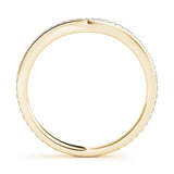 14k Gold .25ct Eternity Diamond Curved Wedding Band