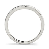 14k Gold .25ct Eternity Diamond Curved Wedding Band
