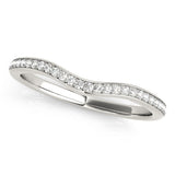 14k Gold .25ct Eternity Diamond Curved Wedding Band