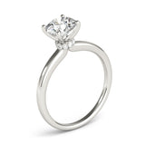14k Gold Round Diamond Hidden Halo Engagement Ring