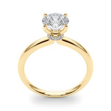 14k Gold Round Diamond Hidden Halo Engagement Ring
