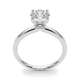 14k Gold Round Diamond Hidden Halo Engagement Ring