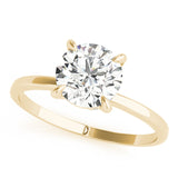 14k Gold .125ct Diamond Round Hidden Halo Engagement Ring
