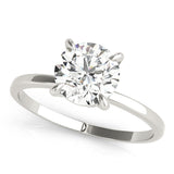 14k Gold .125ct Diamond Round Hidden Halo Engagement Ring
