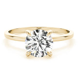 14k Gold .125ct Diamond Round Hidden Halo Engagement Ring