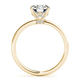 14k Gold Hidden Halo Accented Engagement Ring