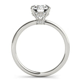 14k Gold Hidden Halo Accented Engagement Ring