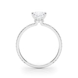 14k Gold Princess Cut Diamond Hidden Halo Engagement Ring